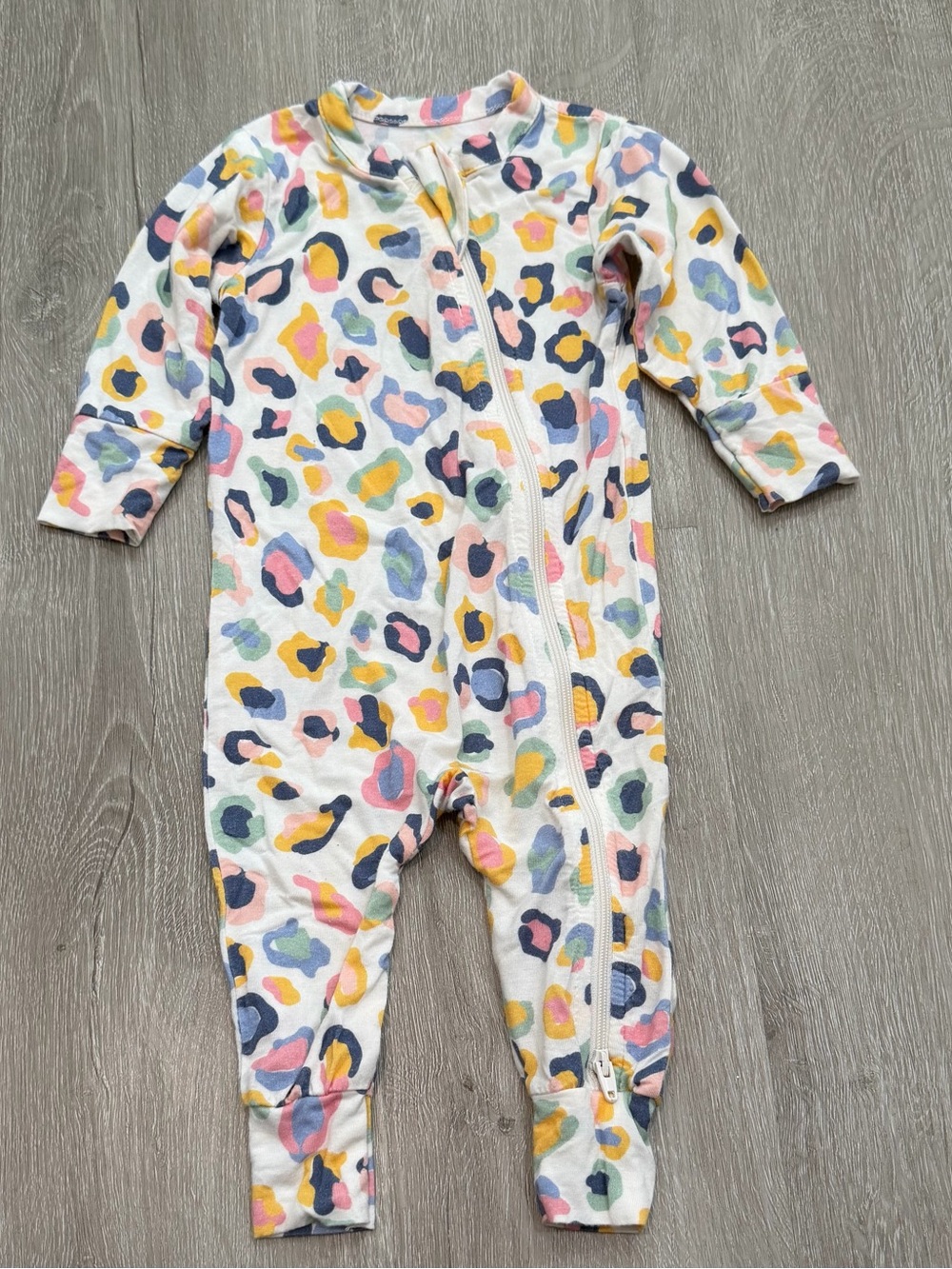 Pink Chicken Bamboo Animal Print Zip Jumpsuit Sleeper Baby Girl Newborn